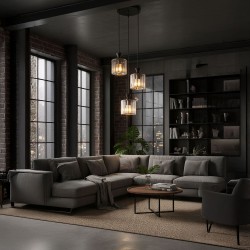 LAMPA SUFITOWA WISZĄCA EBT025-3CP CZARNA