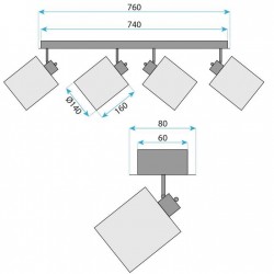 LAMPA SUFITOWA WISZĄCA APP1825-4W NATURE BLACK