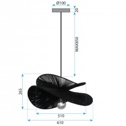 LAMPA SUFITOWA APP1828-1CP NATURE