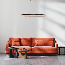 LAMPA WISZĄCA LED APP1751-CP Złota 90 cm