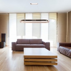 LAMPA WISZĄCA LED APP1751-CP Złota 90 cm