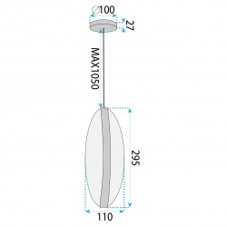LAMPA SUFITOWA WISZĄCA LED G131-CP GOLD