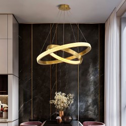 LAMPA SUFITOWA WISZĄCA LED APP1772-CP Złoto Szczotkowane