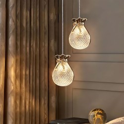 LAMPA SUFITOWA WISZĄCA LHJ107-1CP JASNE RÓŻOWE ZŁOTO