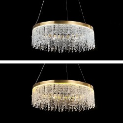 LAMPA SUFITOWA WISZĄCA LED APP1731-1CP Złota 60cm