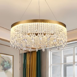 LAMPA SUFITOWA WISZĄCA LED APP1731-1CP Złota 60cm