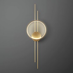 KINKIET ŚCIENNY LED APP1781-W ZŁOTY SZCZOTKOWANY