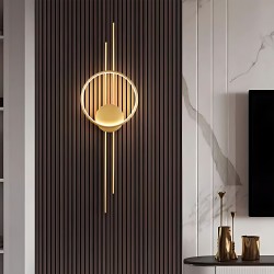 KINKIET ŚCIENNY LED APP1781-W ZŁOTY SZCZOTKOWANY