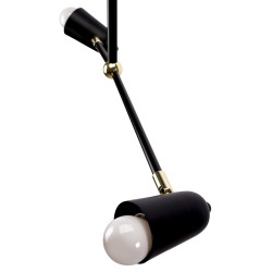 Lampa wisząca 4-ramienna APP1708-4CP CZARNA + ZŁOTO