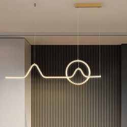 LAMPA WISZĄCA LED LHJ022-CP 120 cm ZŁOTA