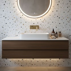 Bateria Umywalkowa Podtynkowa REA Joe Złota Szczotkowana