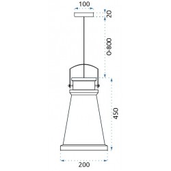 Lampa sufitowa ASTI A Czarna