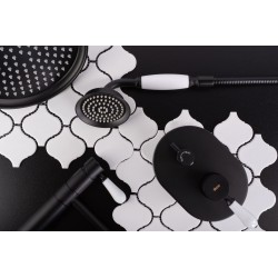 Bateria umywalkowa Rea Serra czarna niska