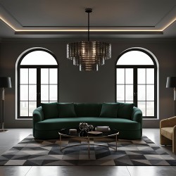 LAMPA SUFITOWA WISZĄCA APP1678-8CP SZARA