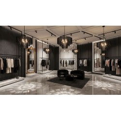 LAMPA SUFITOWA WISZĄCA APP1678-8CP SZARA