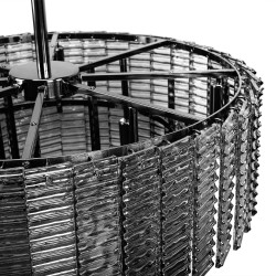 LAMPA SUFITOWA WISZĄCA APP1678-8CP SZARA