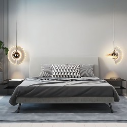 LAMPA SUFITOWA WISZĄCA LED LHJ108-2CP ZŁOTA