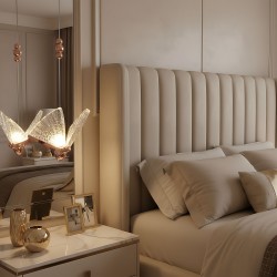 LAMPA WISZĄCA LED LHJ105-1CP JASNE RÓŻOWE ZŁOTO