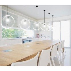 Lampa sufitowa wisząca szklana Lassi 30 cm APP308-1CP Czarna