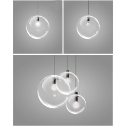 Lampa sufitowa wisząca szklana Lassi 30 cm APP308-1CP Czarna