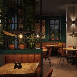 LAMPA SUFITOWA WISZĄCA APP1470-1CP czarna/stare złoto