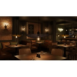 LAMPA SUFITOWA WISZĄCA APP1470-1CP czarna/stare złoto