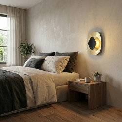 LAMPA ŚCIENNA KINKIET APP1270 CZARNA/ZŁOTA