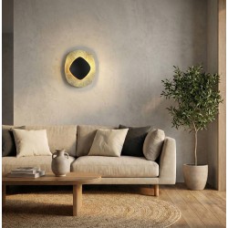 LAMPA ŚCIENNA KINKIET APP1270 CZARNA/ZŁOTA