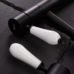 Bateria umywalkowa Rea Serra czarna wysoka