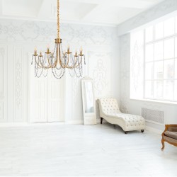 Lampa Kryształowa Żyrandol APP766-8CP Złota