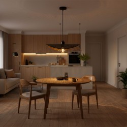 LAMPA SUFITOWA WISZĄCA APP1469-1CP czarno/złota