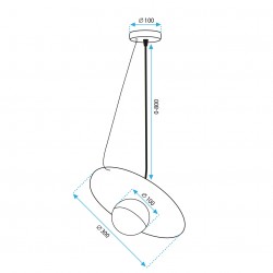 LAMPA SUFITOWA WISZĄCA APP1418-CP czarna/różowe złoto
