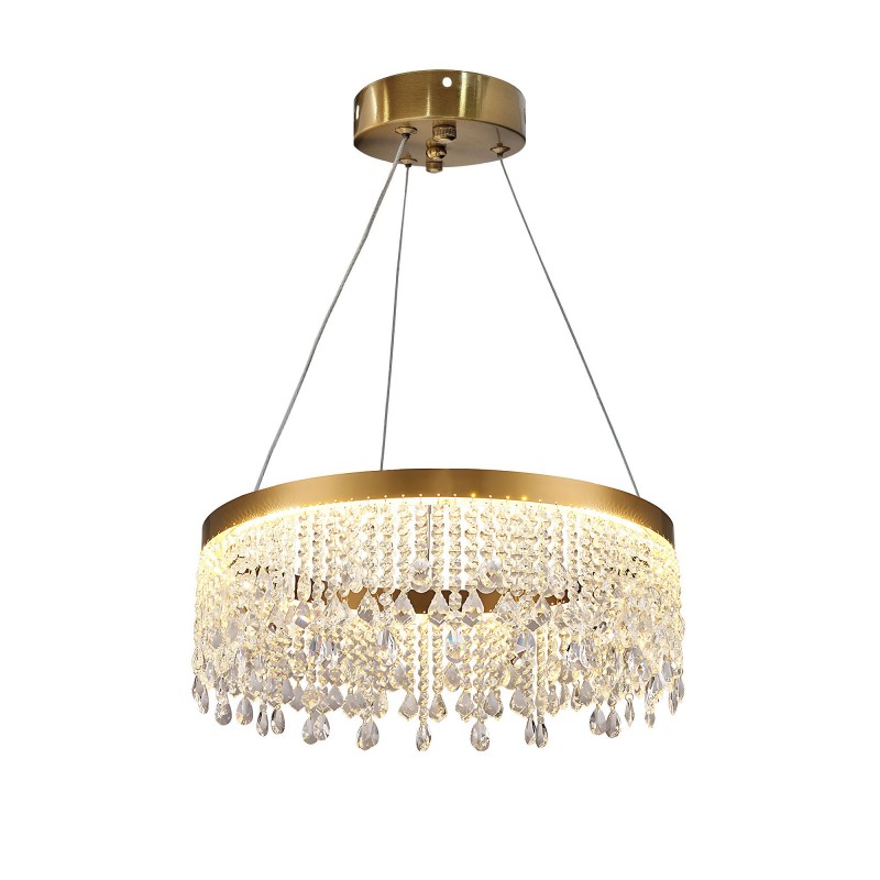 LAMPA SUFITOWA WISZĄCA LED APP1730-1CP Złota 40cm