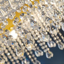 LAMPA SUFITOWA WISZĄCA LED APP1730-1CP Złota 40cm