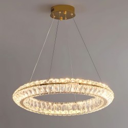 LAMPA SUFITOWA WISZĄCA LED APP1769-CP Złota 80cm