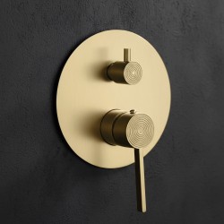 Zestaw natryskowy podtynkowy Rea Foster Złoty Szczotkowany + BOX