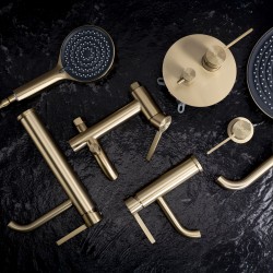 Zestaw natryskowy podtynkowy Rea Foster Złoty Szczotkowany + BOX