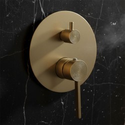 Zestaw natryskowy podtynkowy Rea Foster Złoty Szczotkowany + BOX