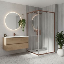 Kabina prysznicowa Rea City 80x100 Miedź Szczotkowana