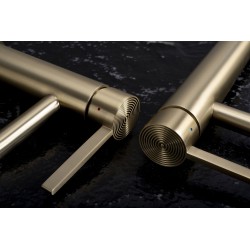 Bateria umywalkowa Rea Foster Złoty Szczotkowany Wysoka