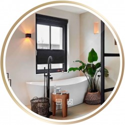 LUSTRO ŚCIENNE LED 90cm MMJ Złote