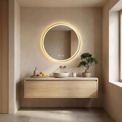 LUSTRO ŚCIENNE LED 80cm MMJ Złote