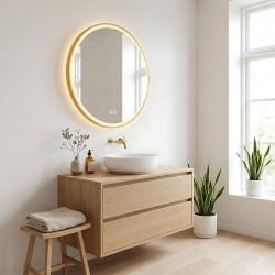 LUSTRO ŚCIENNE LED 60cm MMJ Złote