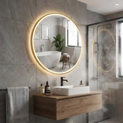 LUSTRO ŚCIENNE LED 60cm MMJ Złote