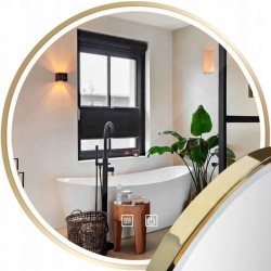 LUSTRO ŚCIENNE LED 50cm MMJ Złote