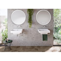 LUSTRO ŚCIENNE LED 80cm MMJ stal szczotkowana