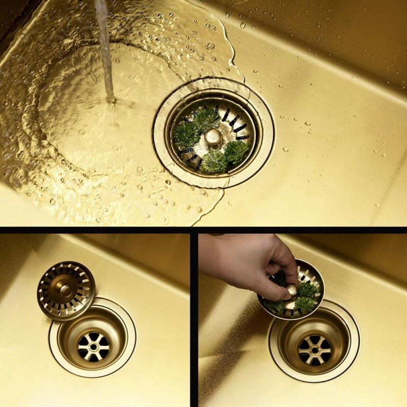 Zlewozmywak stalowy REA Paul Złoty szczotkowany