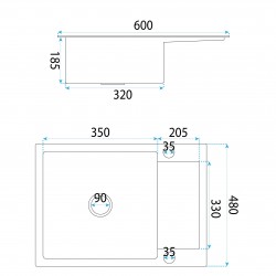 Zlewozmywak stalowy REA Paul Miedź szczotkowana