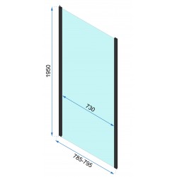 Kabina Prysznicowa Przyścienna Rapid Fold Black