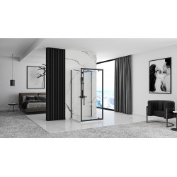 Kabina Prysznicowa Przyścienna Rea Rapid Swing Black